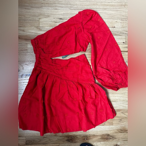 FARM RIO RED MINI DRESS- NWT - Picture 8 of 11